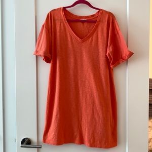 Cute orange/coral summer TShirt Dress Sz Lrg